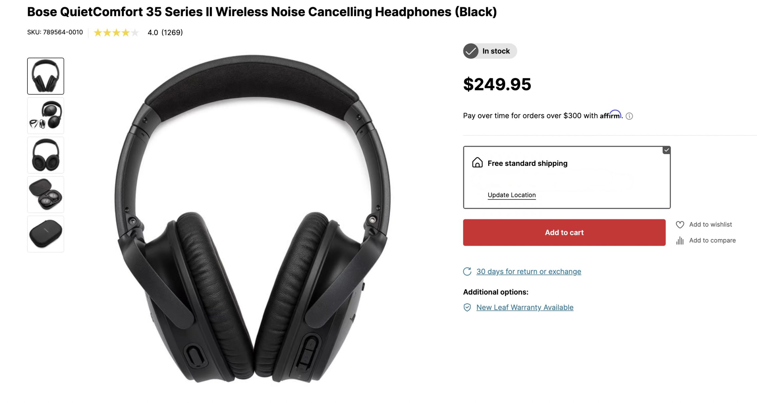 a black headphones with a price tag