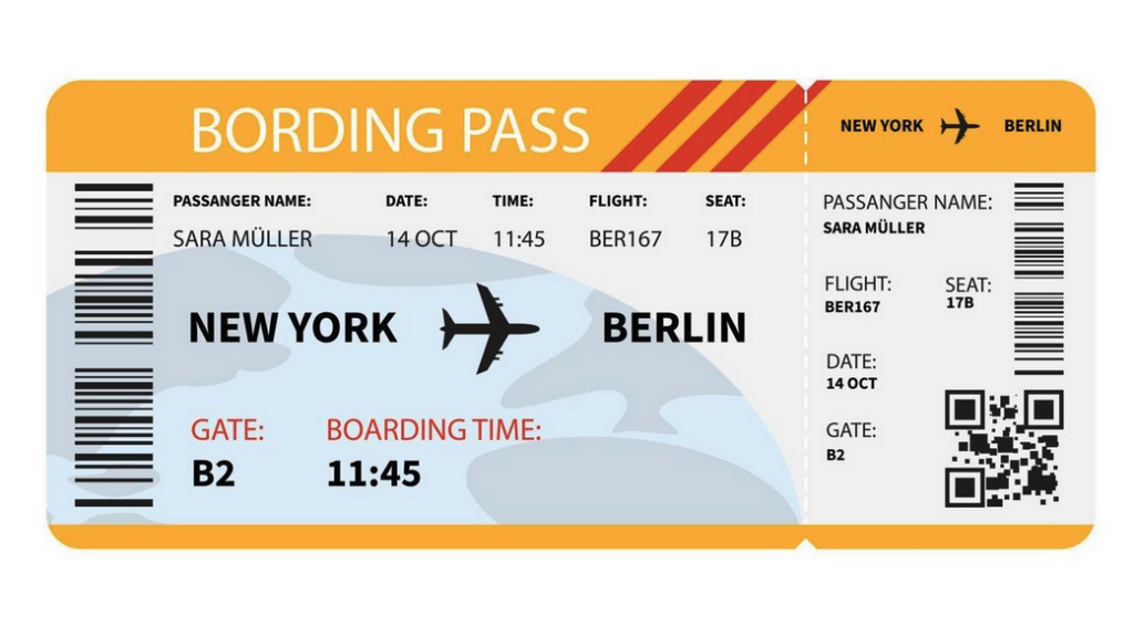 a close up of a boarding pass