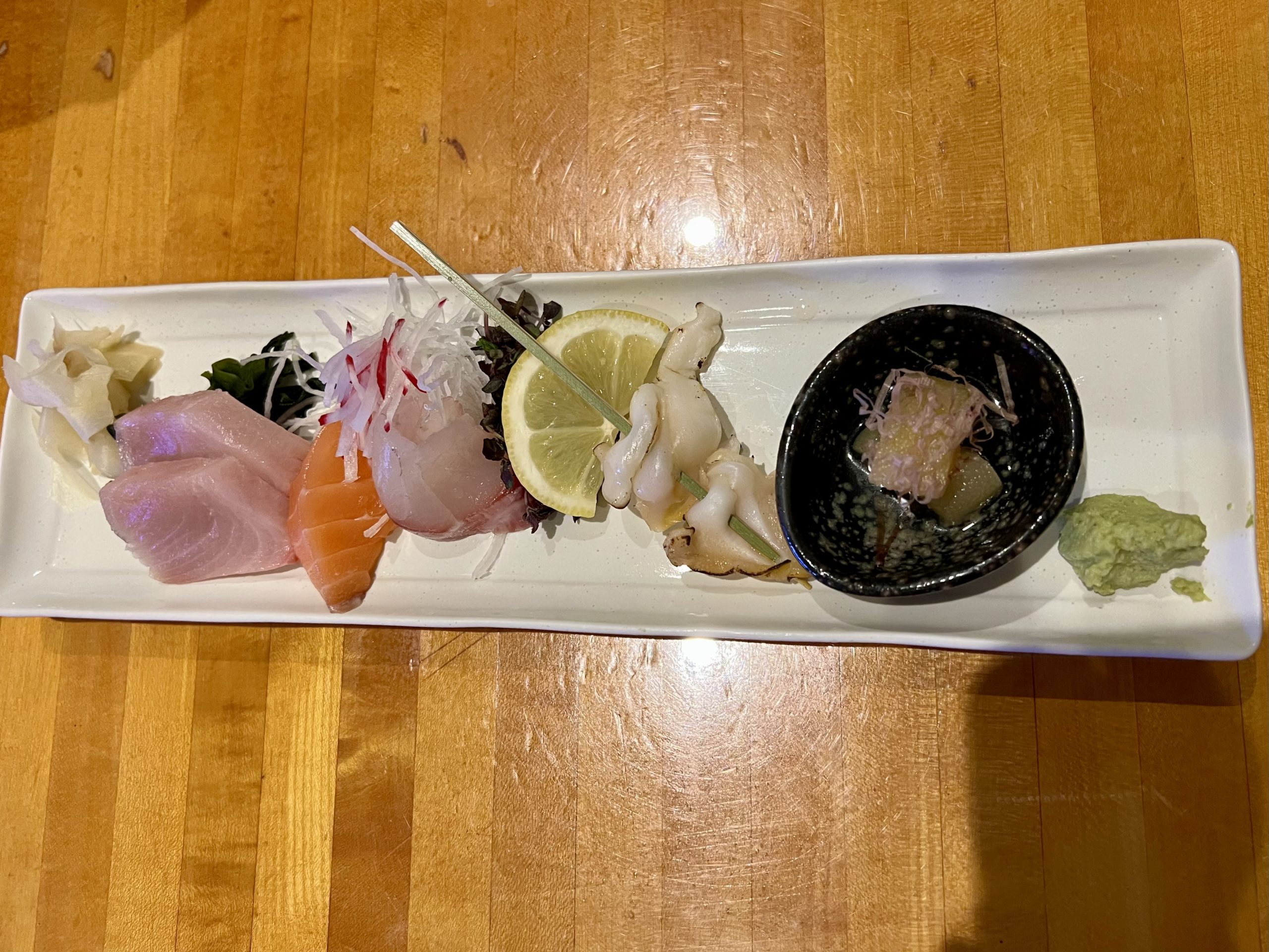 a plate of food on a table