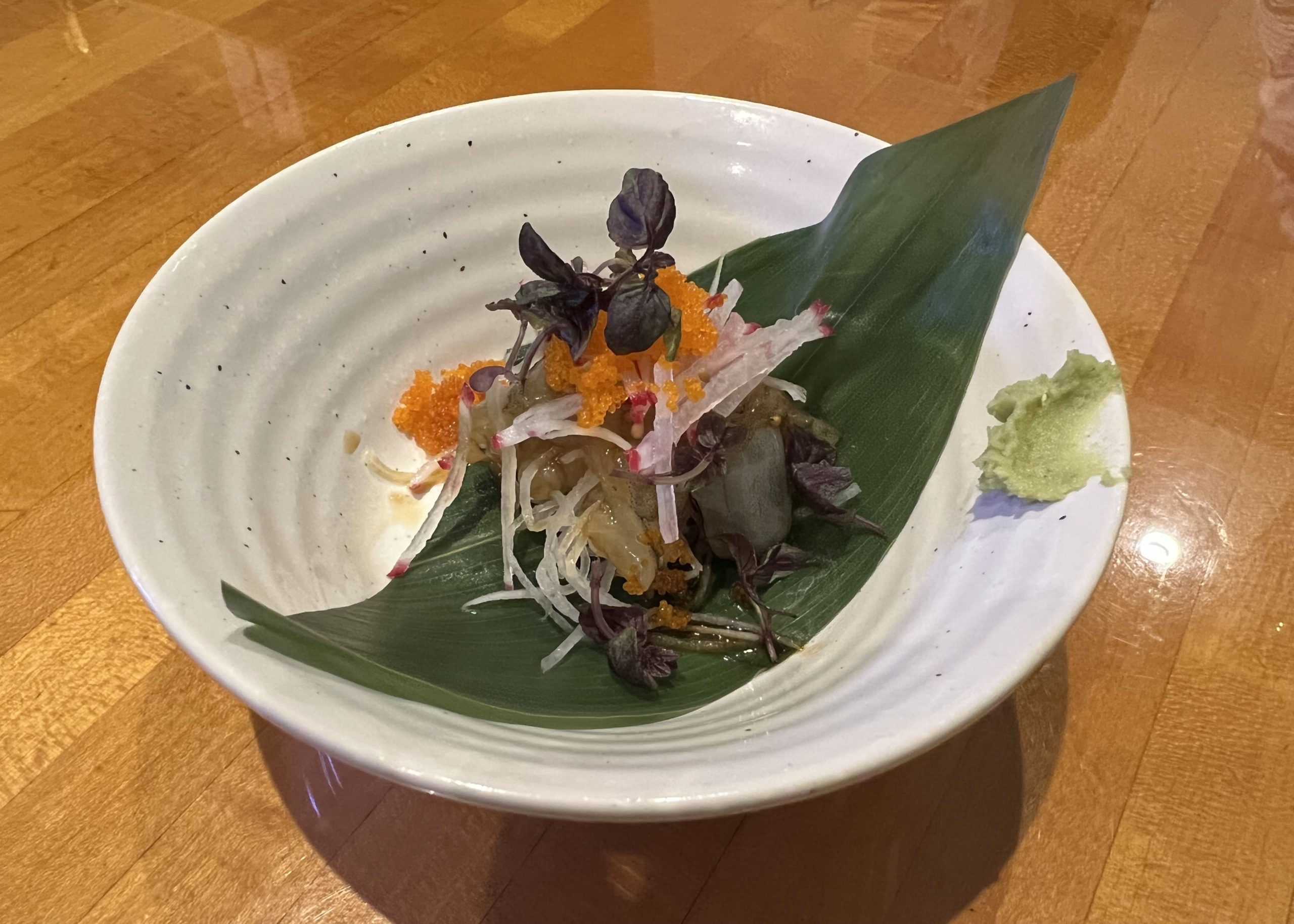 a plate of food on a table