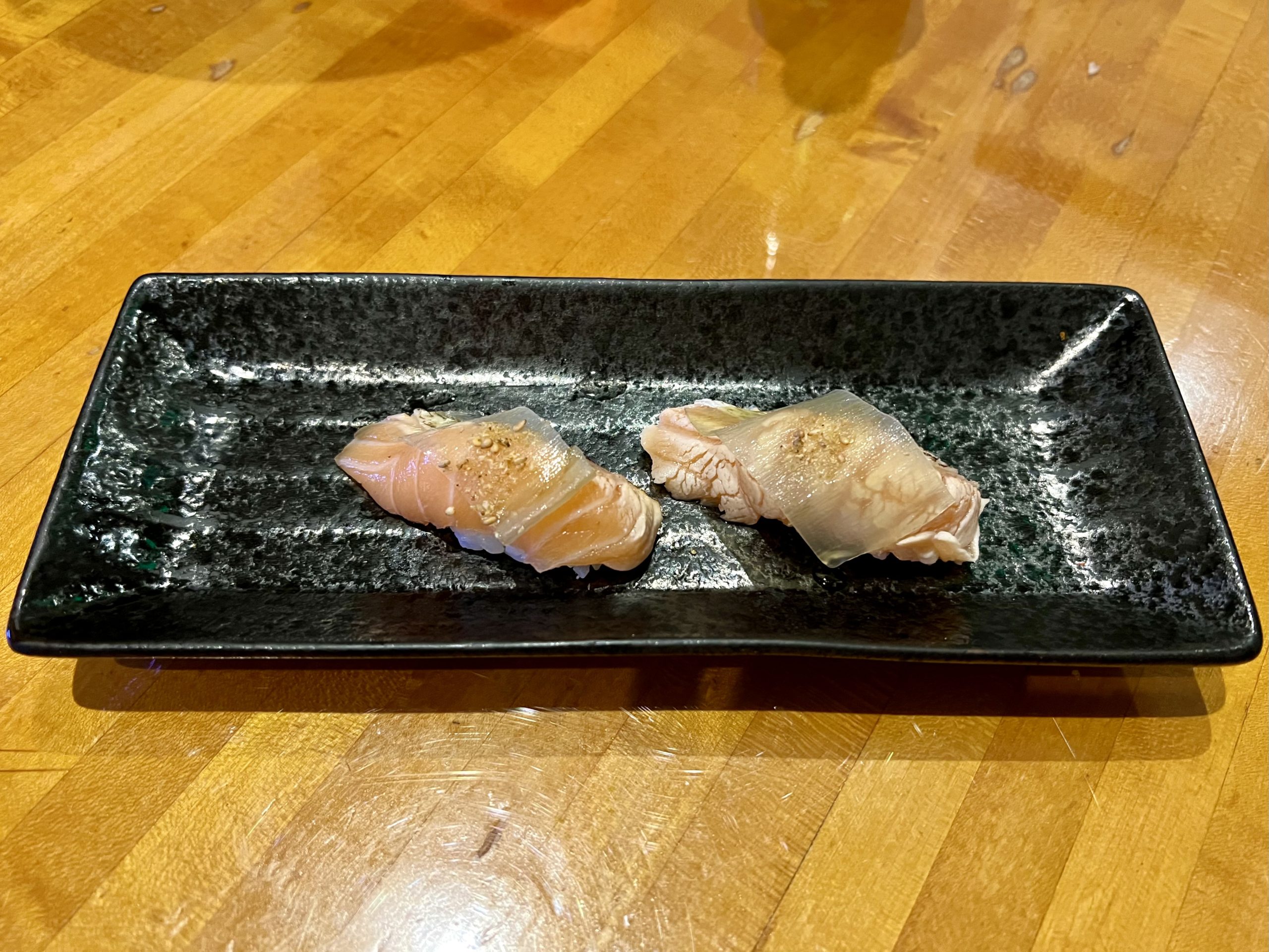 a plate of food on a table