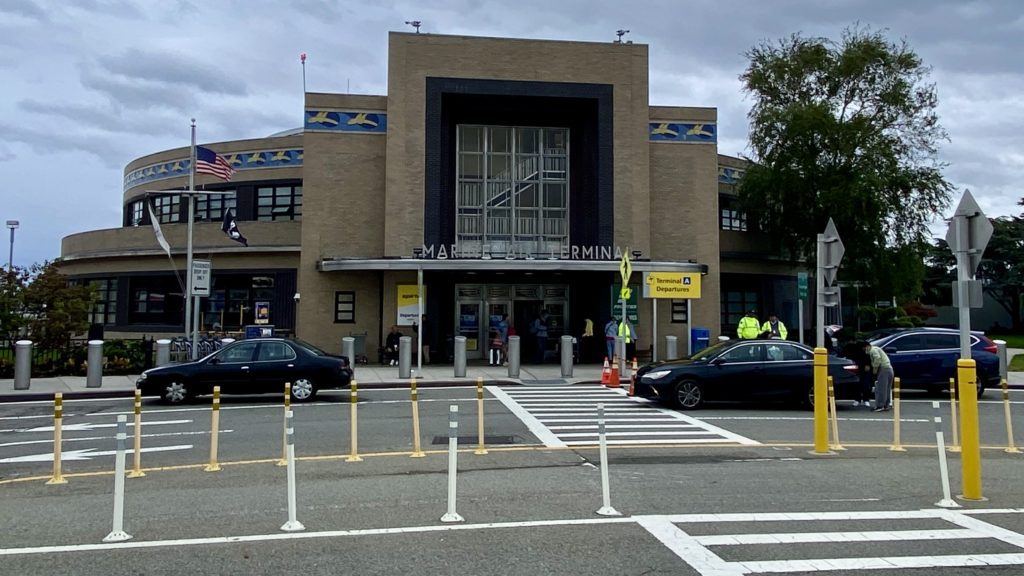 a building with cars parked in front of it