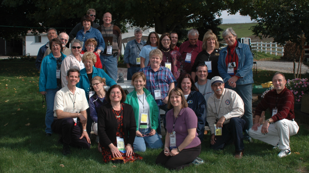 a group of people posing for a photo