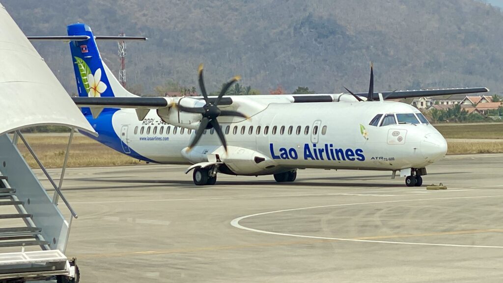 a plane on the runway