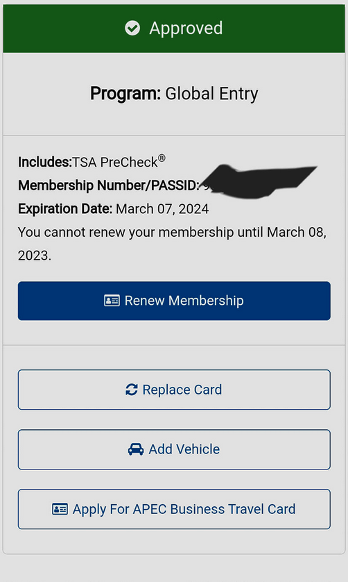 a screenshot of a membership card