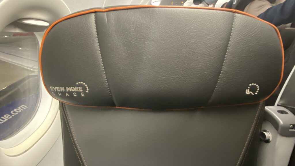 a close up of a seat