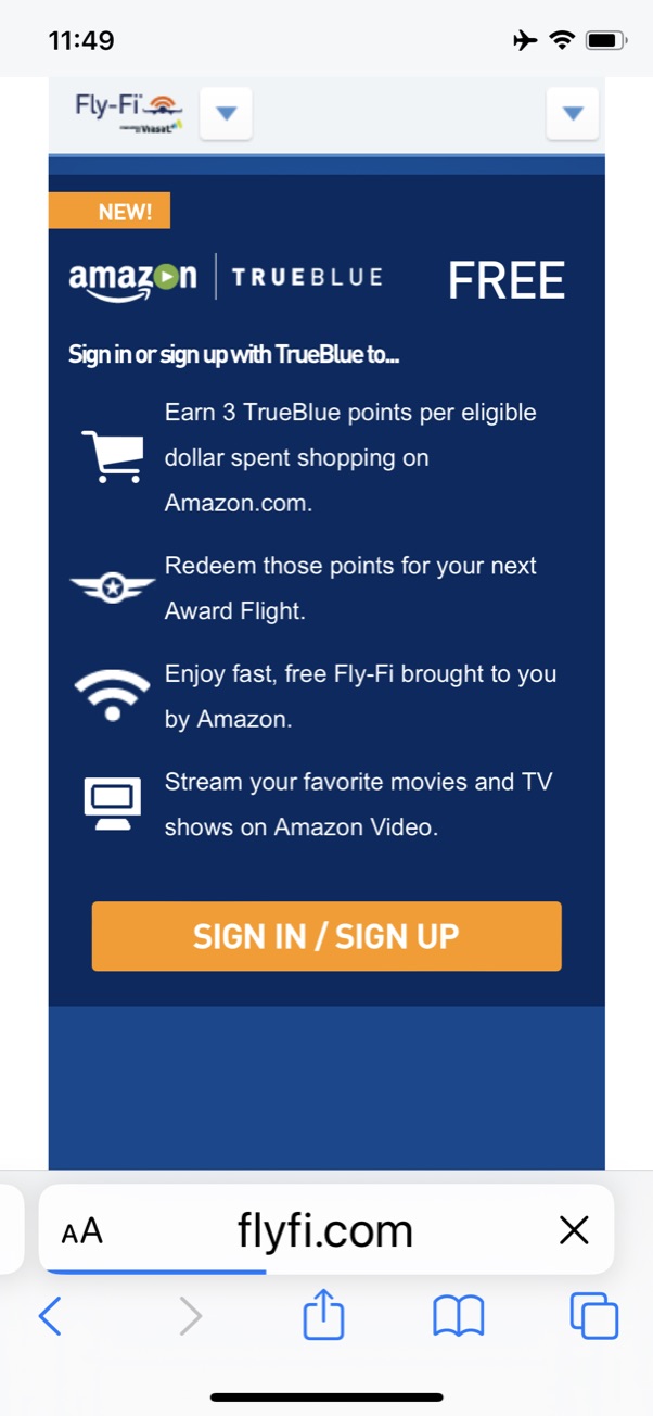 a screen shot of a sign up