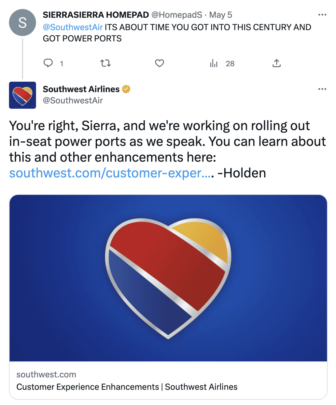 Southwest InSeat Power Has One Big Difference Your Mileage May Vary