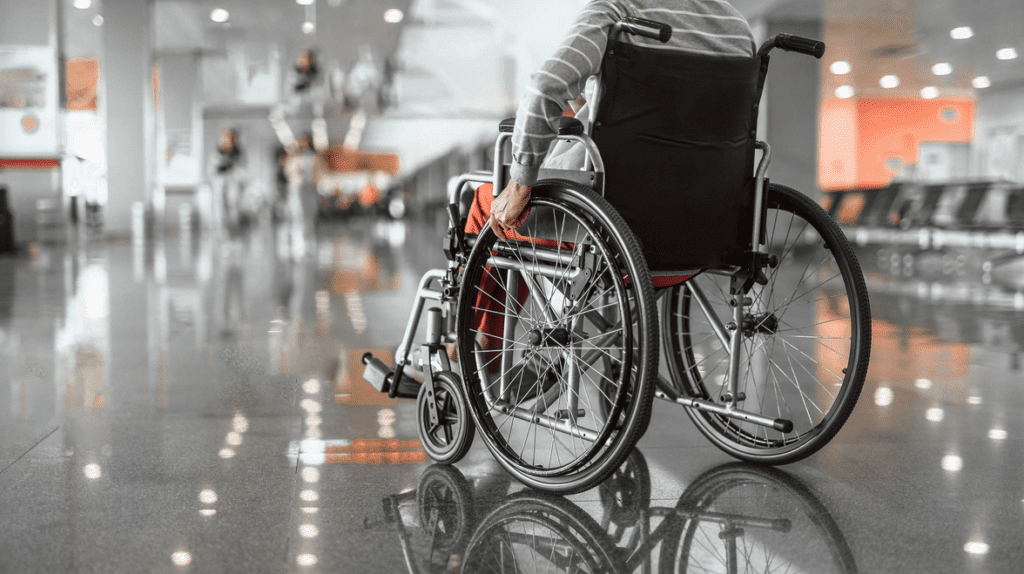 a person in a wheelchair