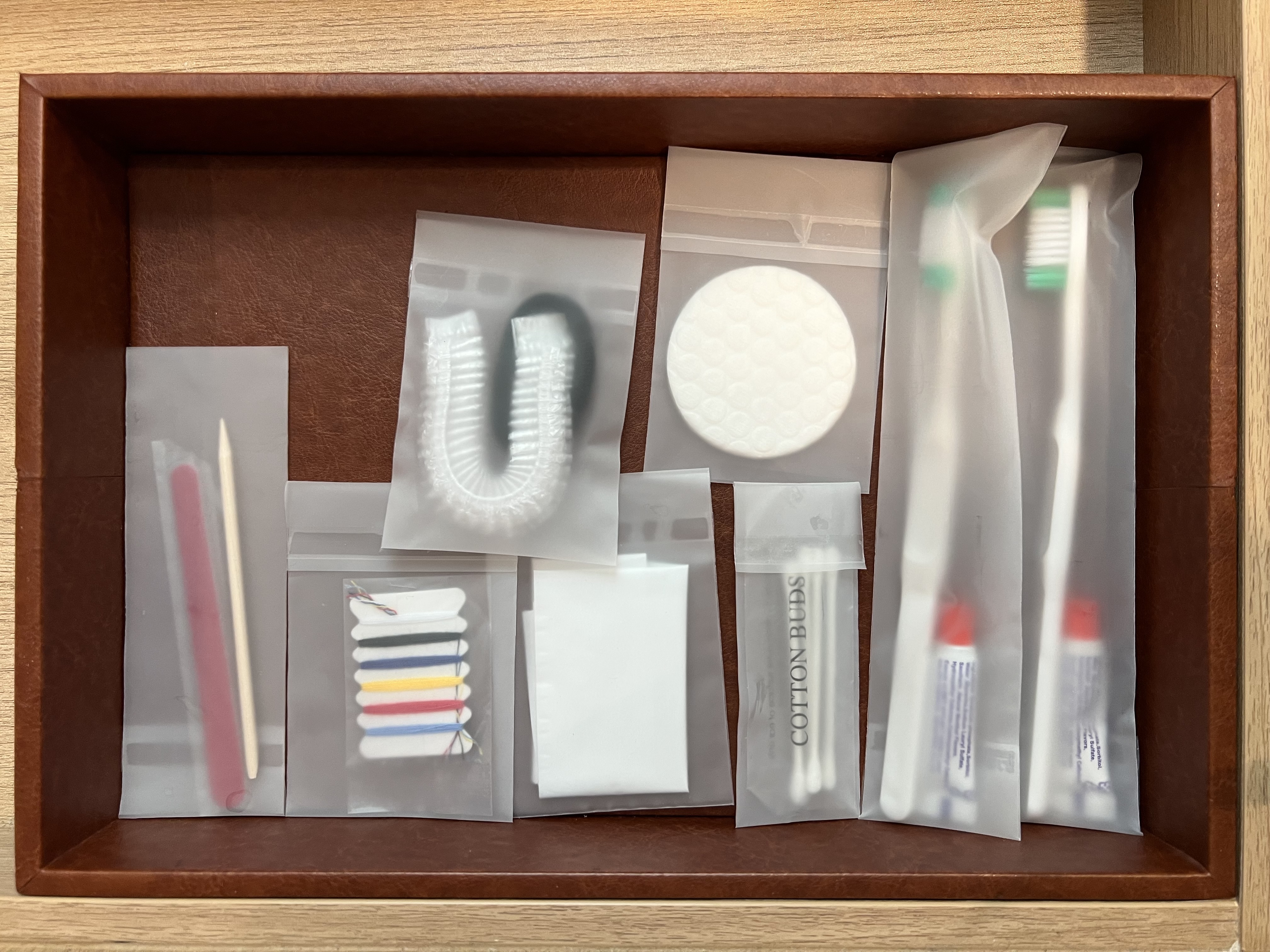 a box of personal hygiene items