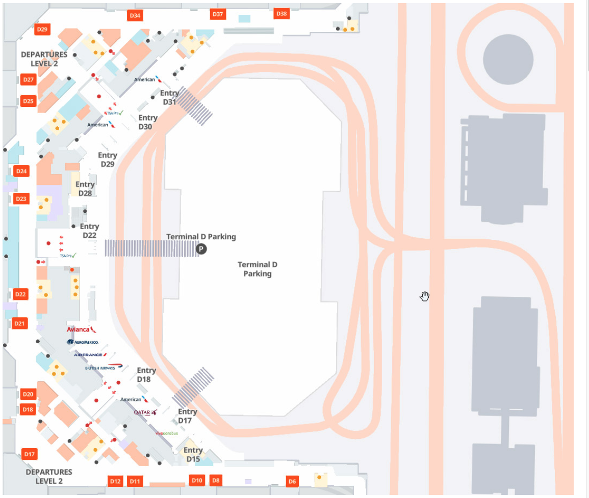 a map of a airport