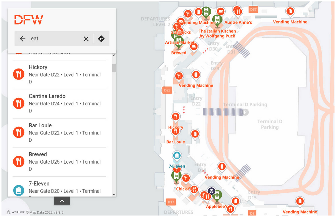 a map of a airport