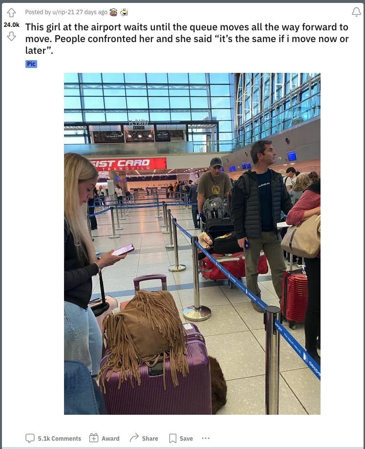 a group of people in an airport