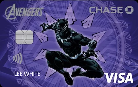 a credit card with a black panther