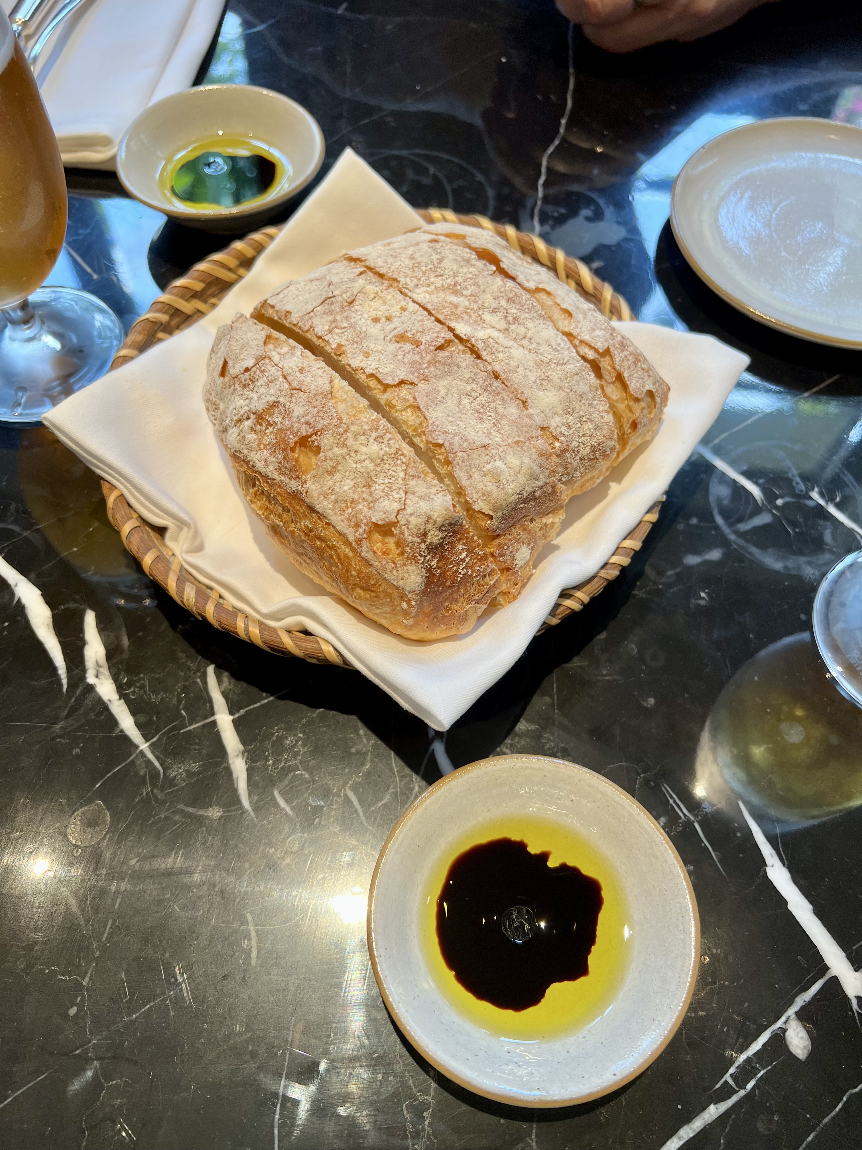 a bread on a plate