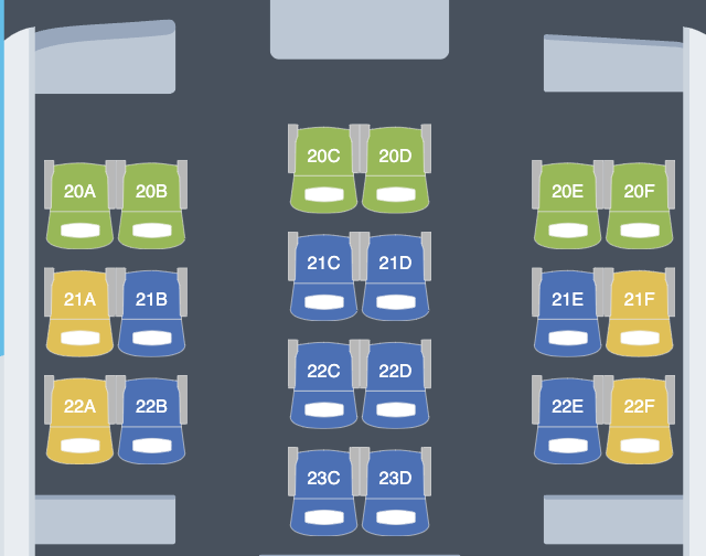 a diagram of seats in a machine