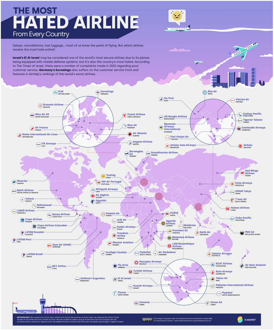 a map of the world with different locations