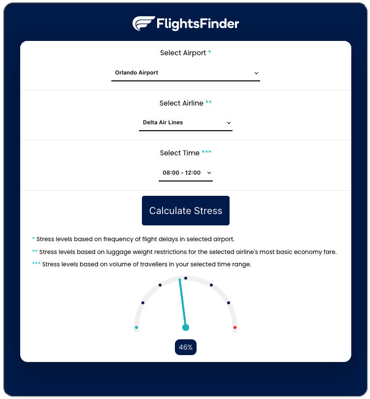 a screenshot of a flight finder