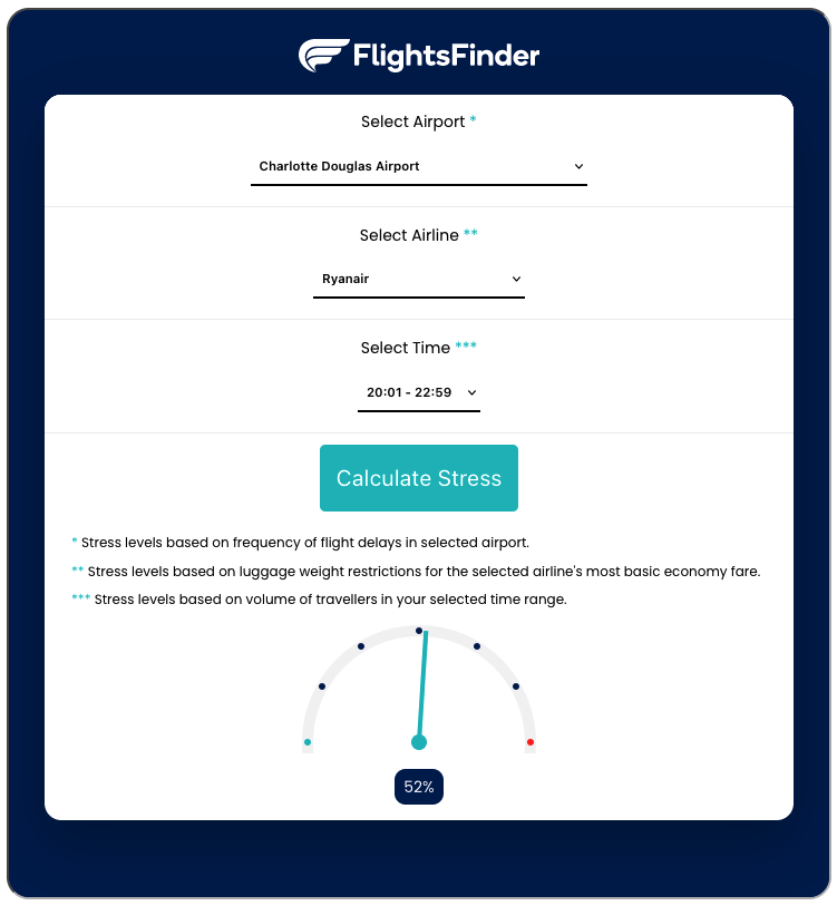 a screenshot of a flight finder