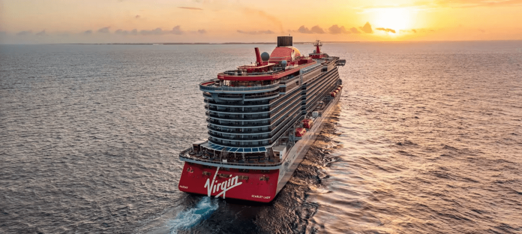 a large cruise ship in the ocean