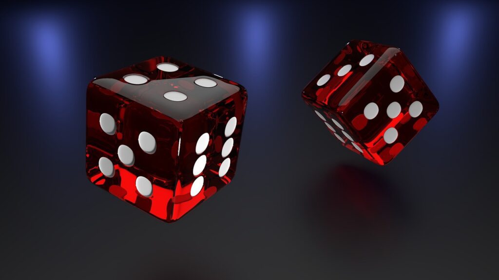 a pair of red dice