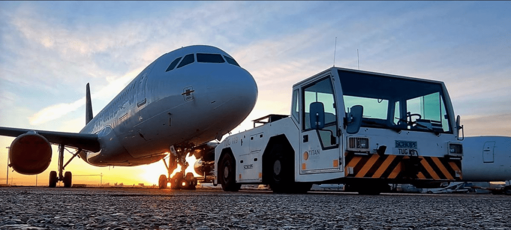 a large airplane parked on a tarmac