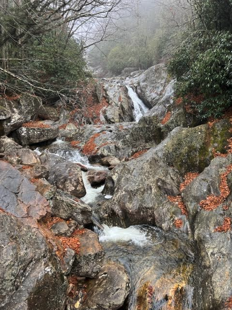 a river running through rocks