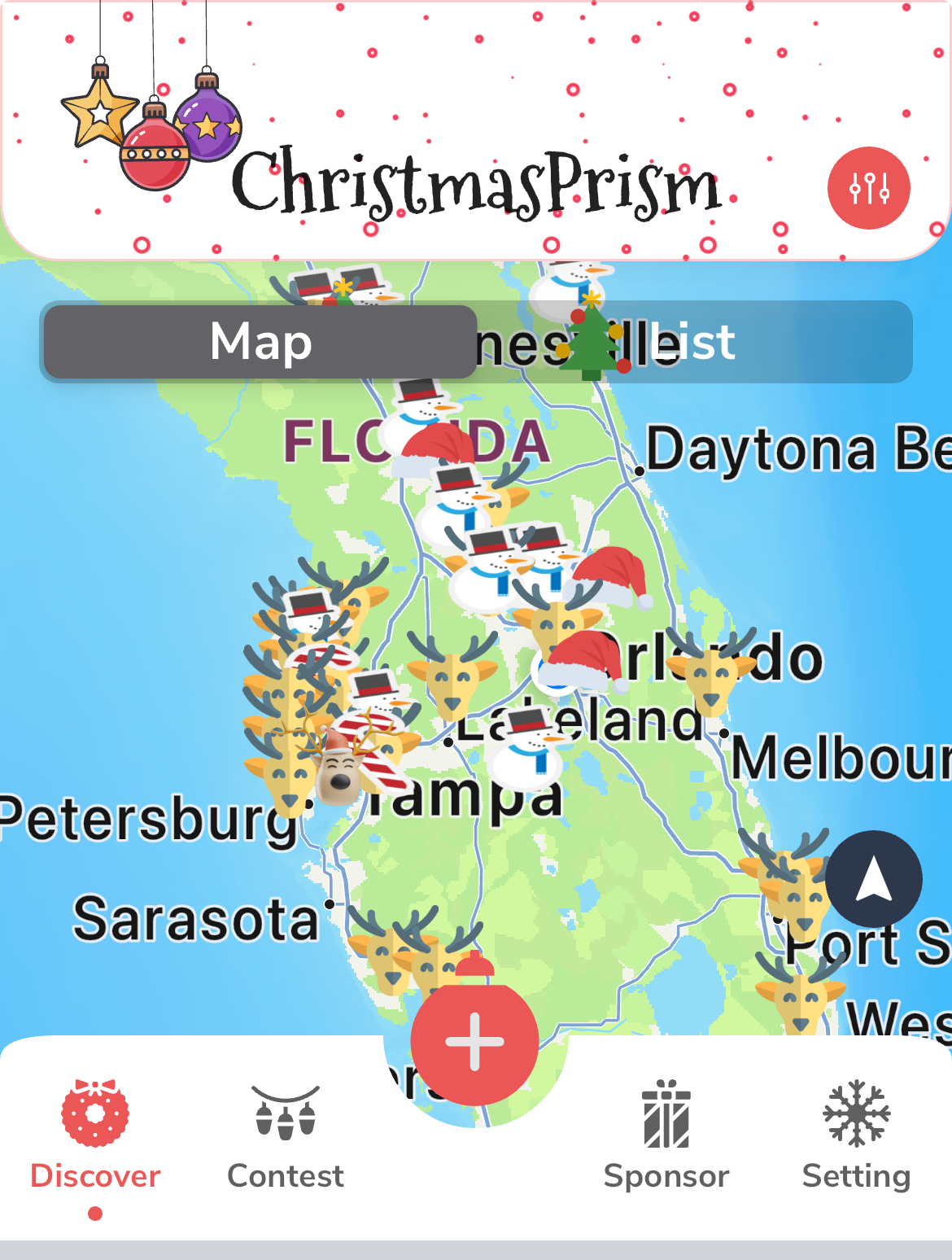 a map of a christmas holiday