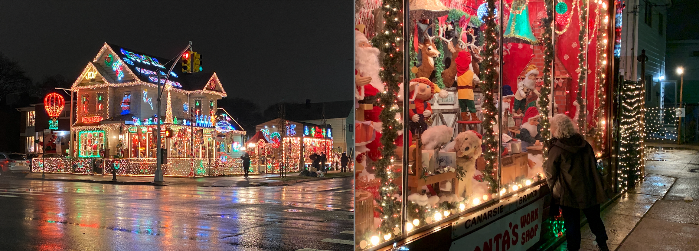 a christmas display in a store