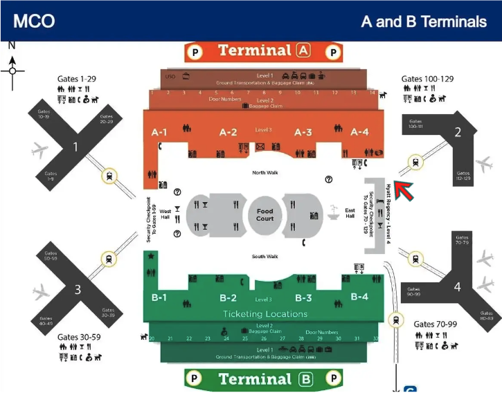 a map of a terminal