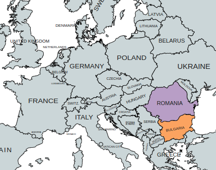 a map of europe with countries/regions