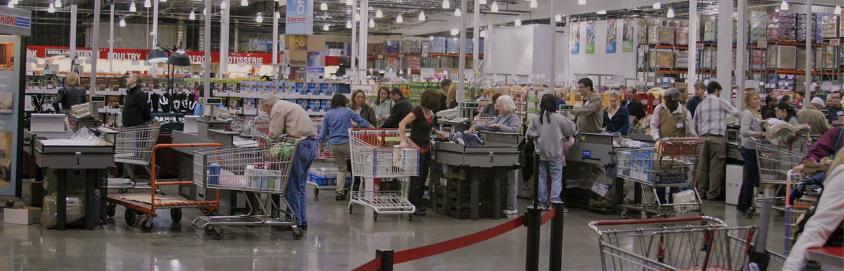 people in a grocery store