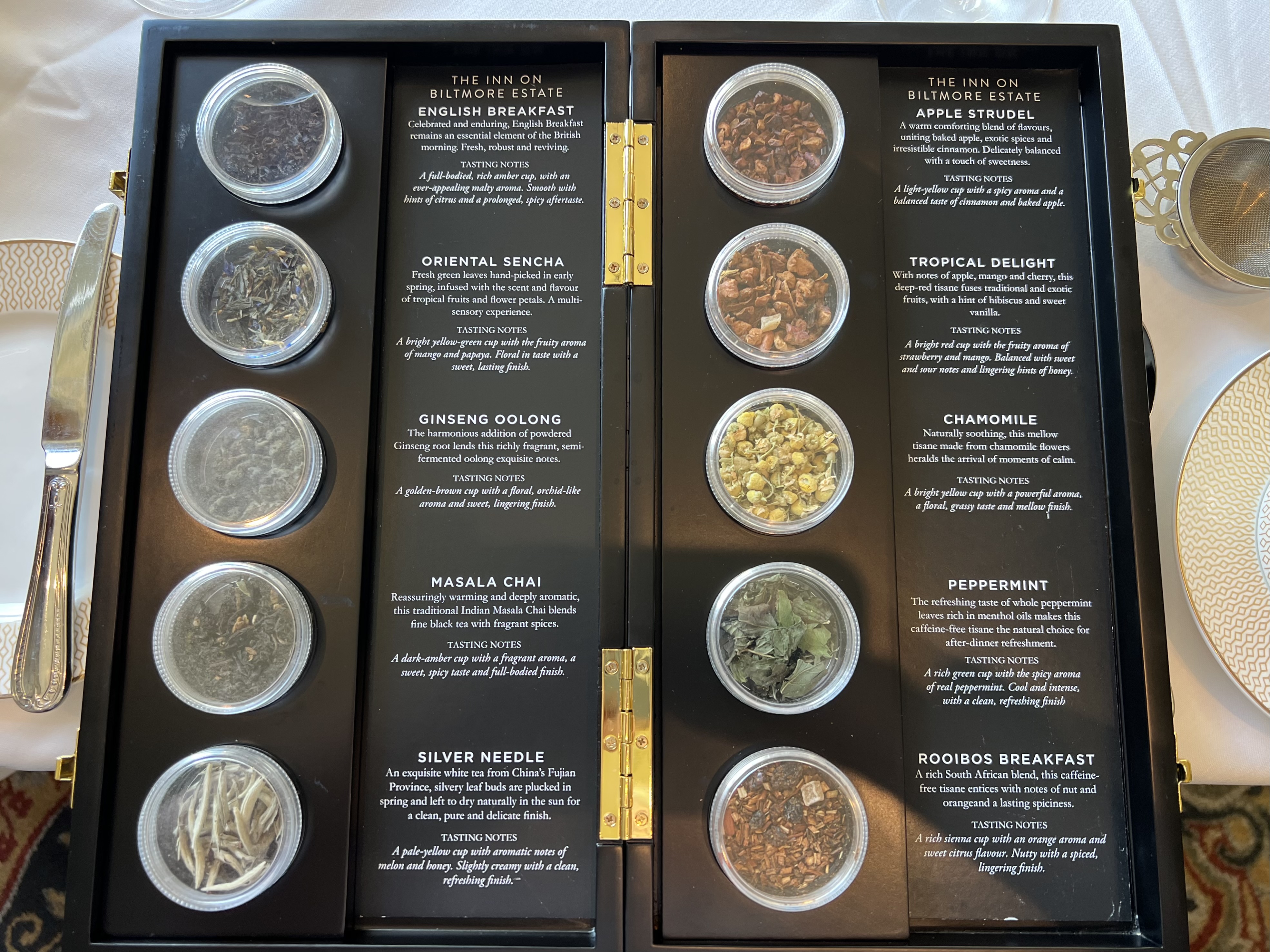 a black box with different types of spices