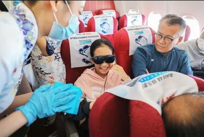 a group of people on an airplane