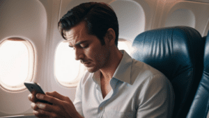 a man looking at his phone