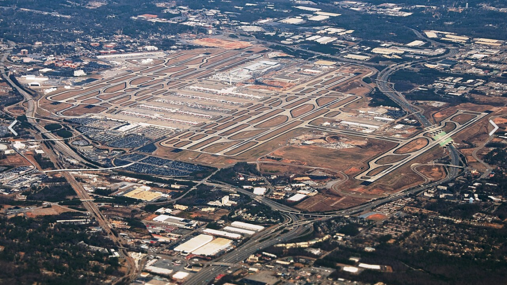 an aerial view of a city