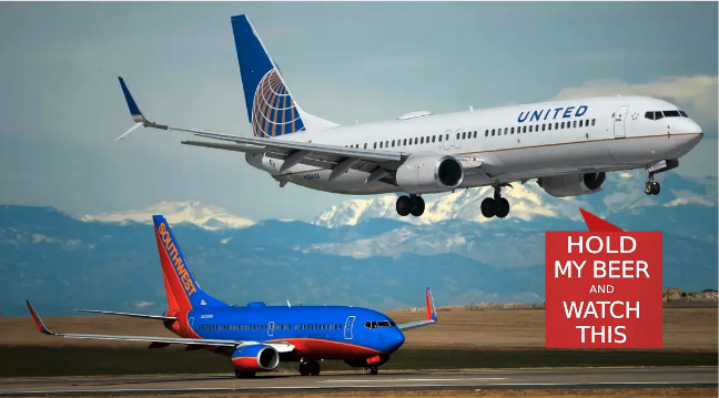 a plane taking off from a runway