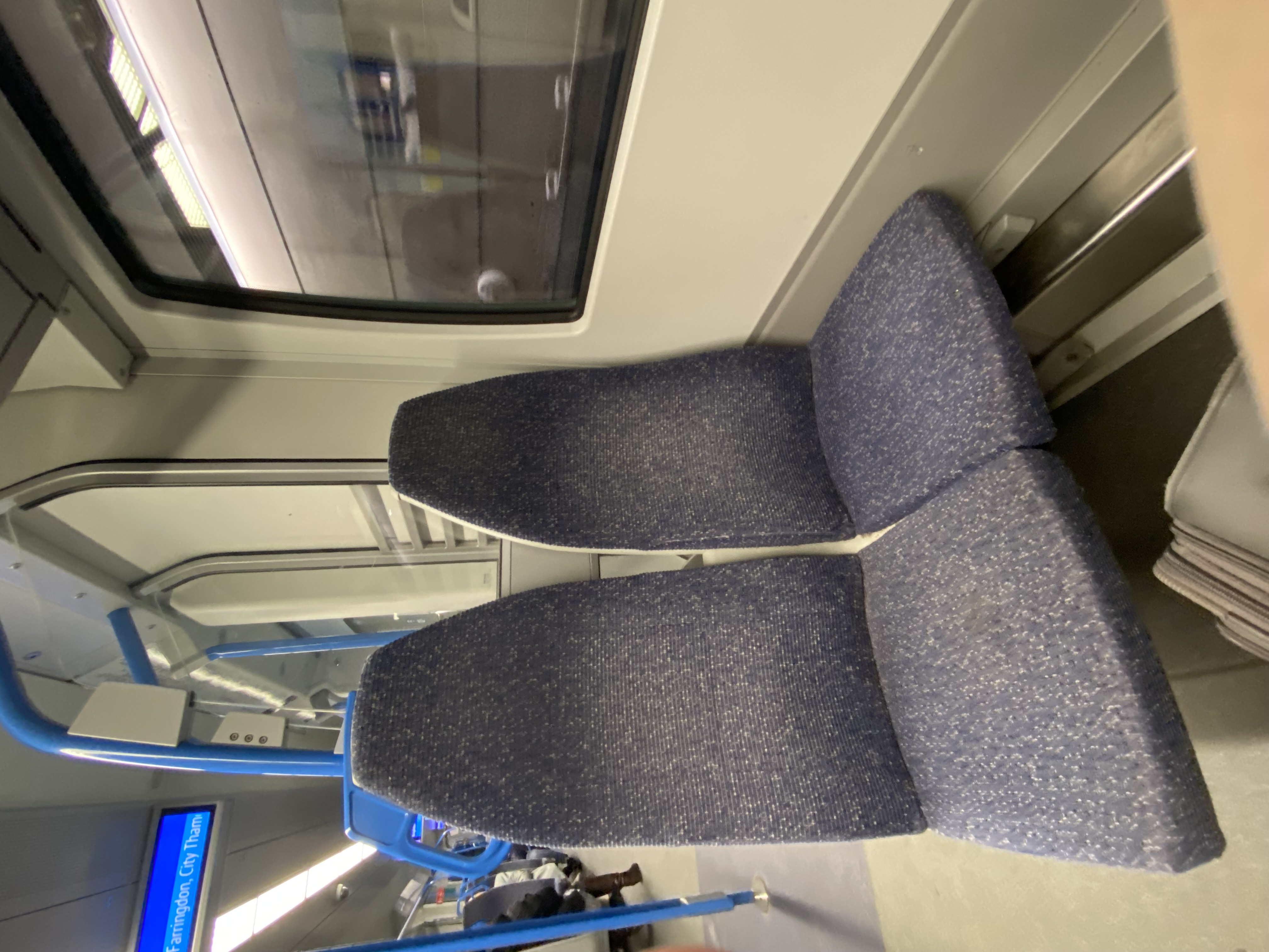 a seat on a train