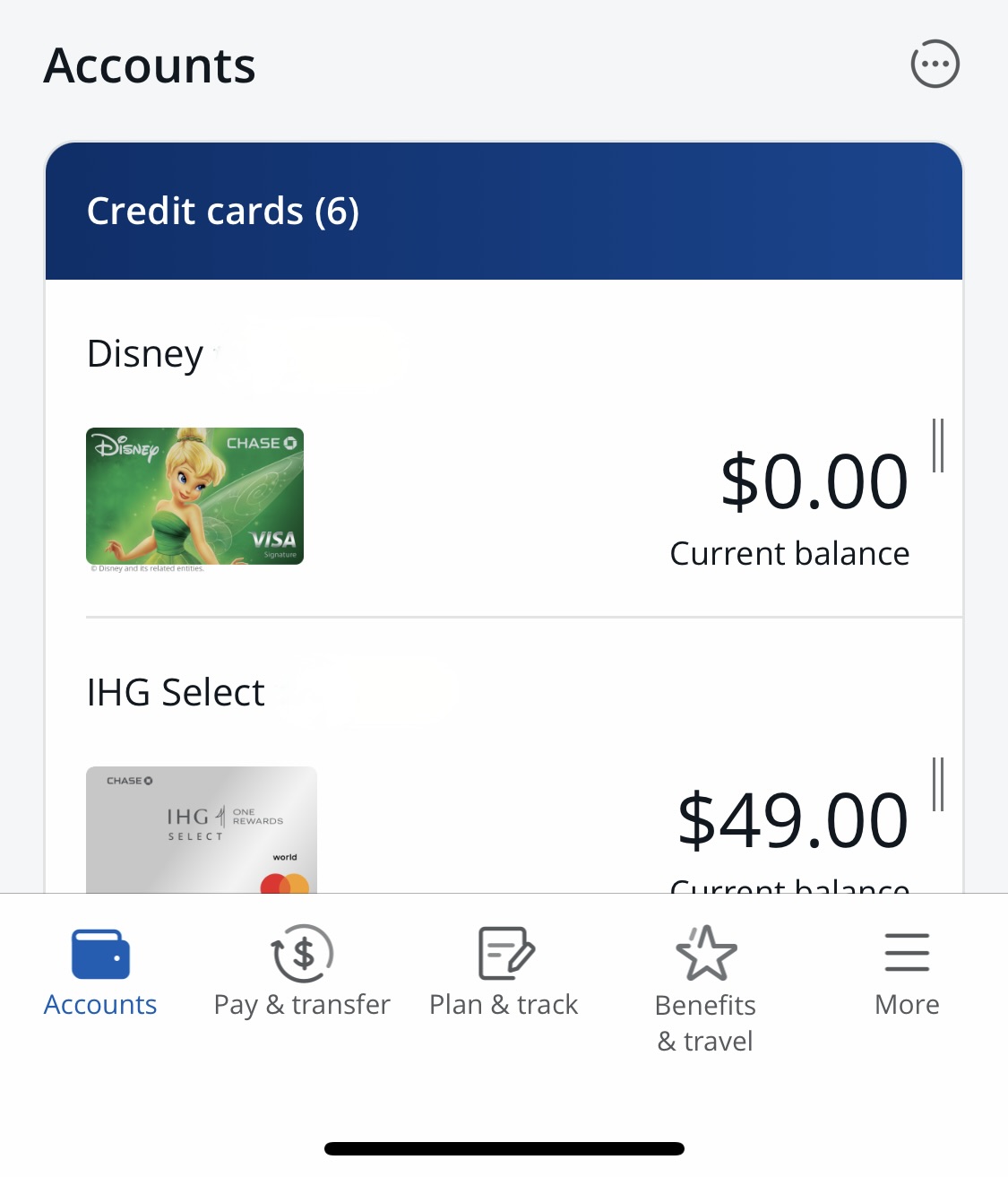 a screenshot of a credit card