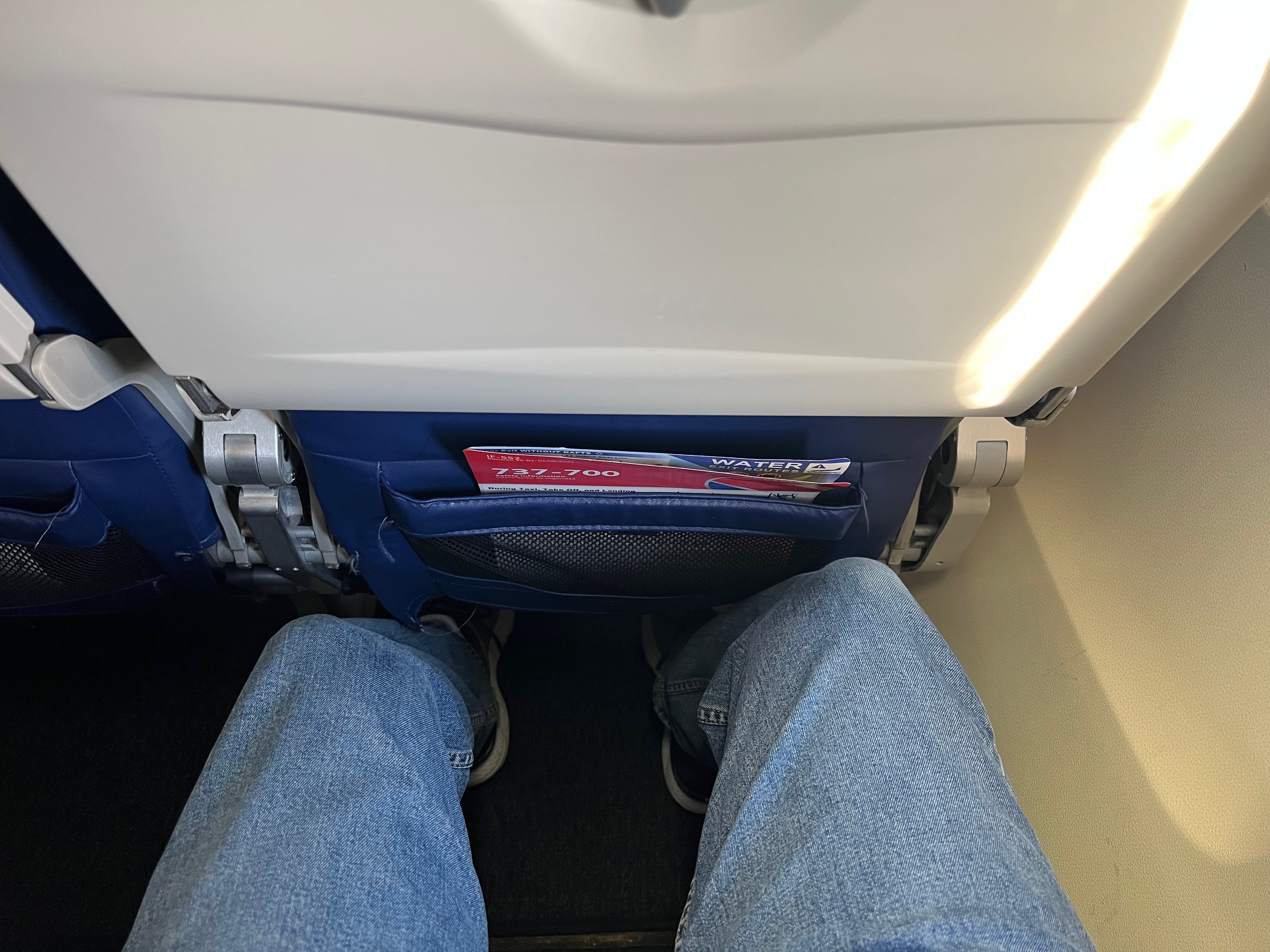 a person's legs in a pocket