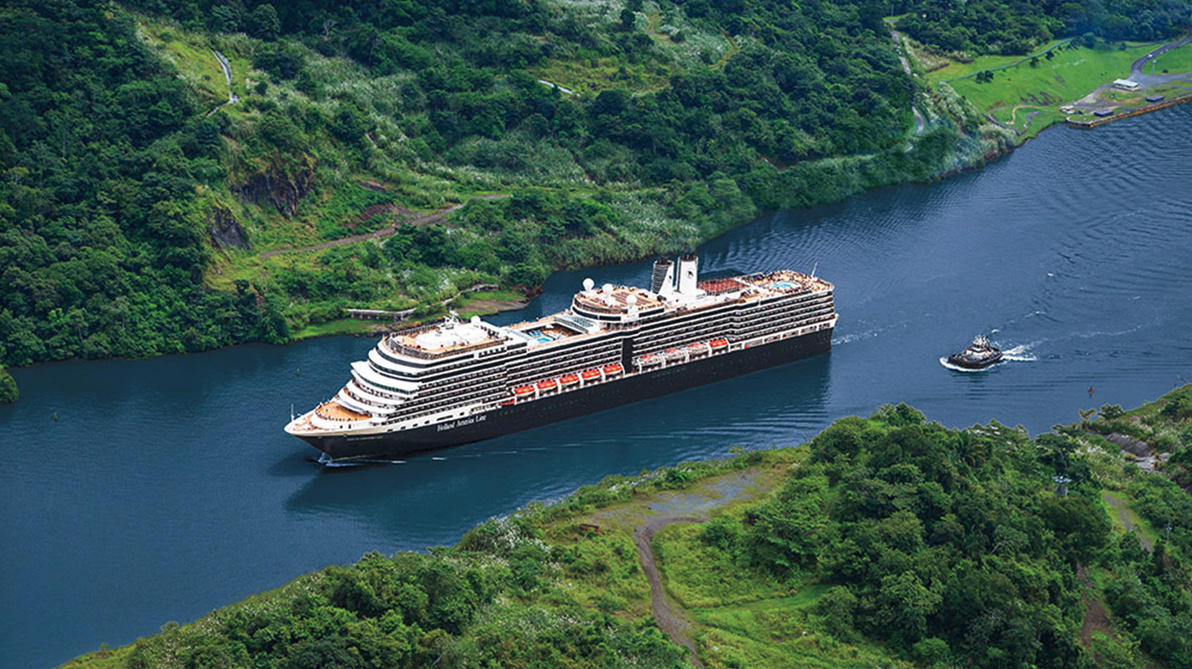 a cruise ship in the water