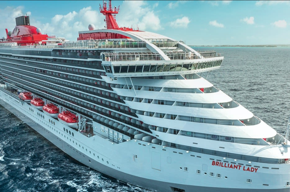 a cruise ship in the water