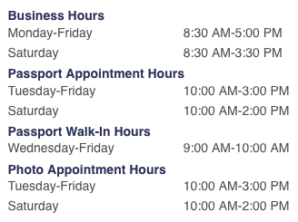 a schedule of hours and hours