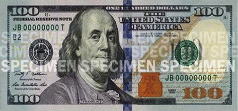a close-up of a money bill