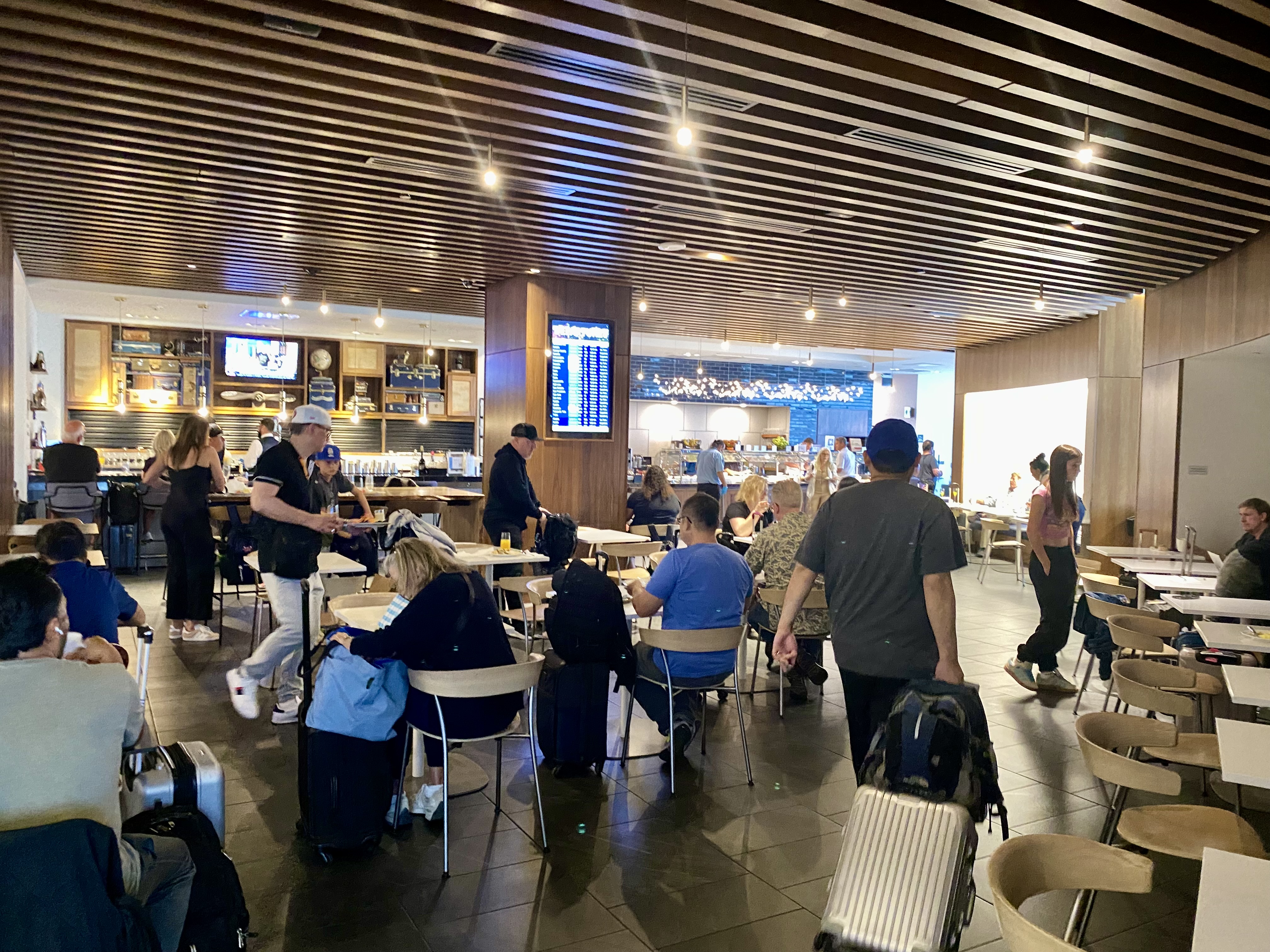 a group of people in a restaurant