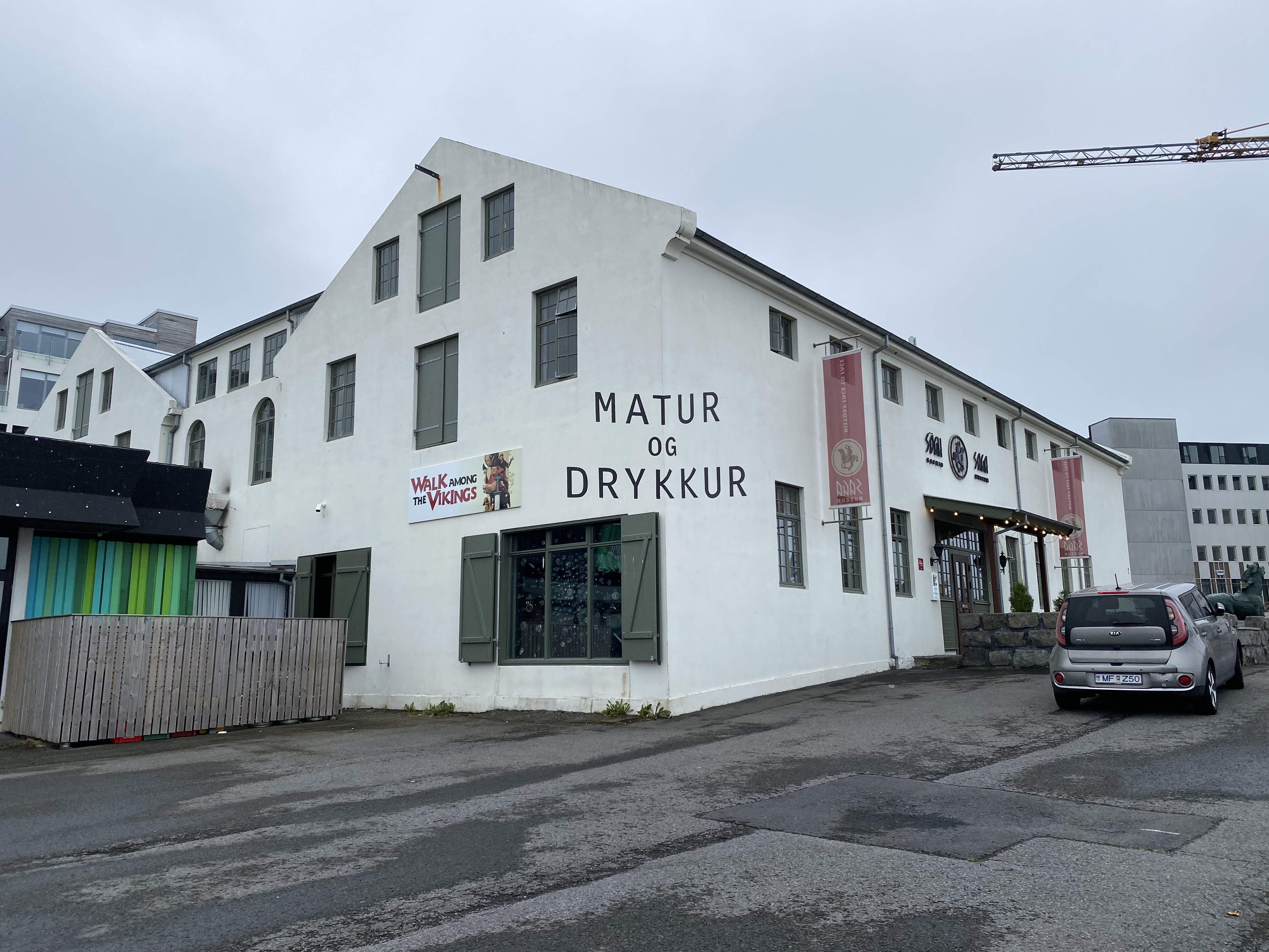 a building with a sign on the side