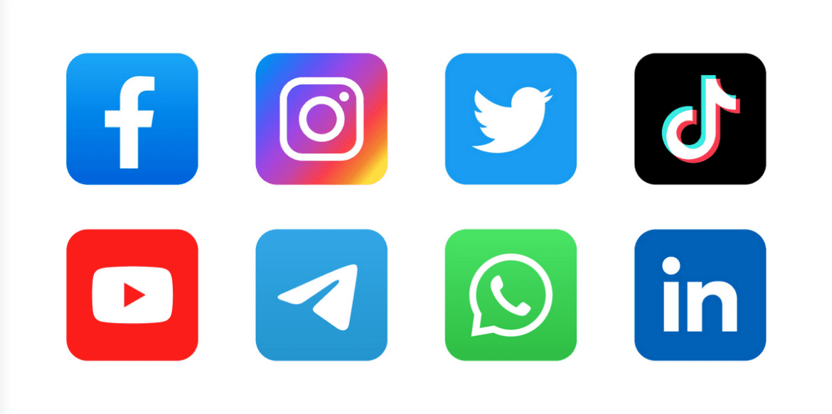 a group of icons on a white background