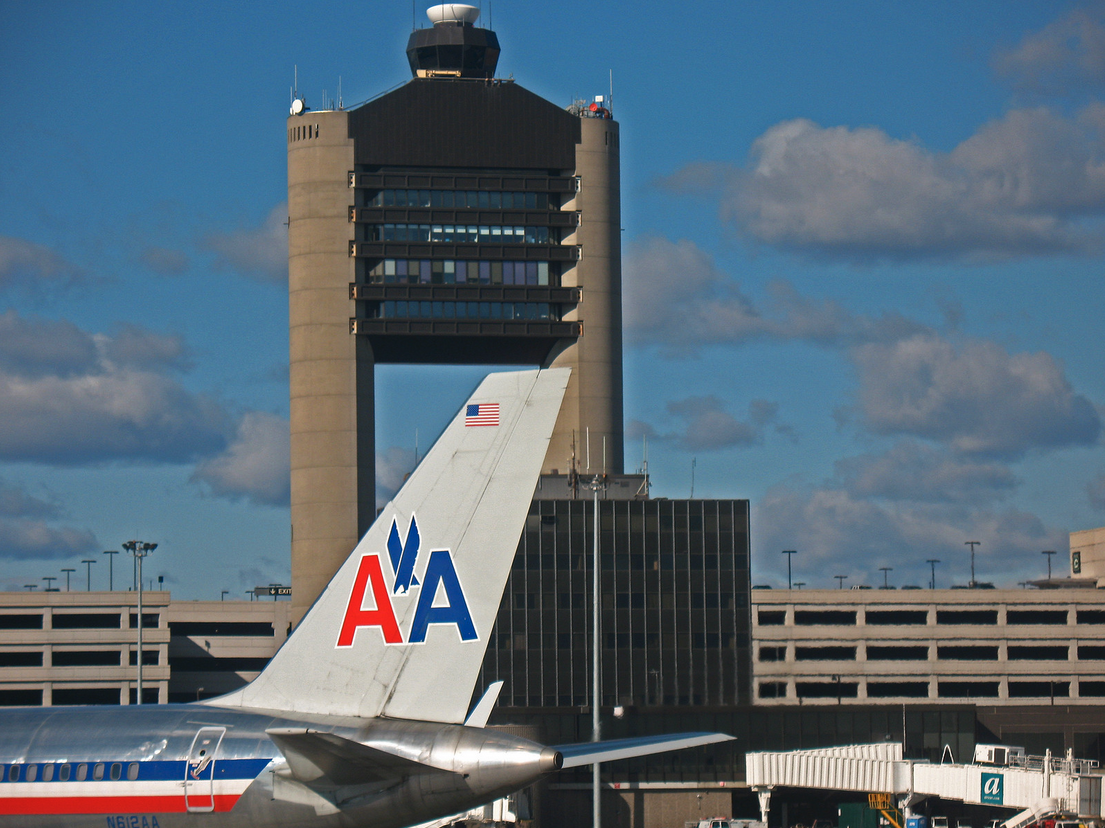 an airplane at an airport