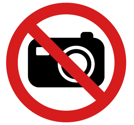 a no camera sign