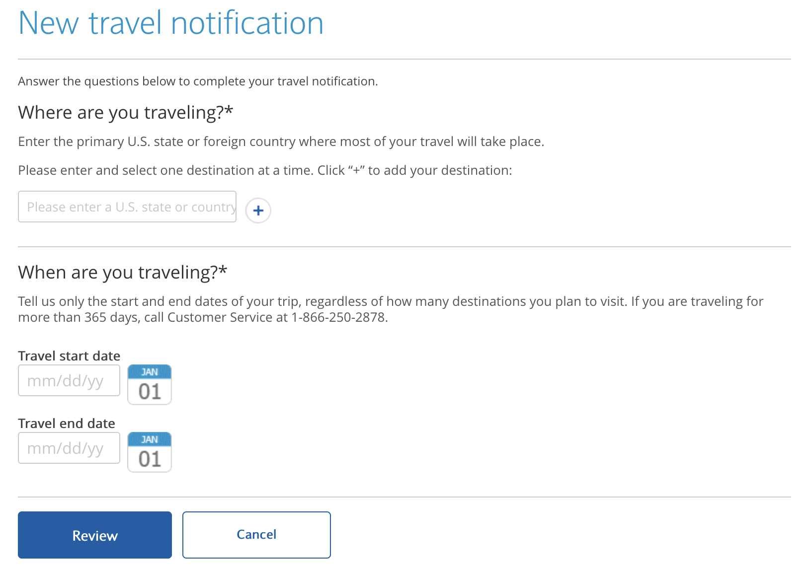 a screenshot of a travel notification